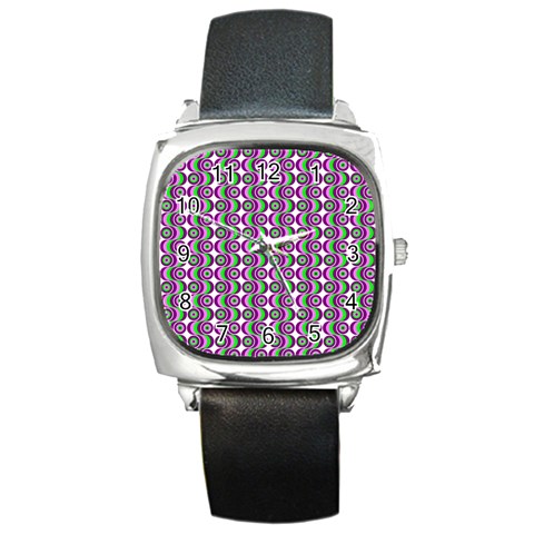 Retro Square Leather Watch from ArtsNow.com Front