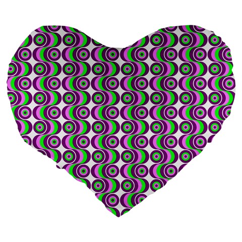 Retro 19  Premium Heart Shape Cushion from ArtsNow.com Back