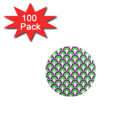 Retro 1  Mini Button Magnet (100 pack) from ArtsNow.com Front