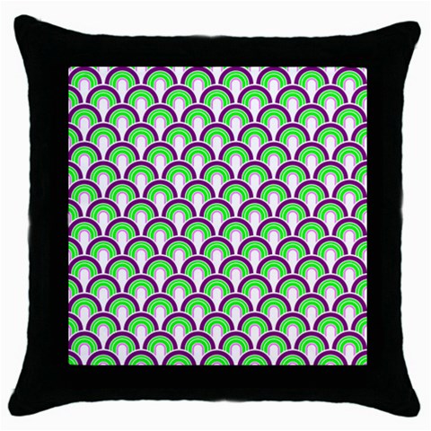 Retro Black Throw Pillow Case from ArtsNow.com Front