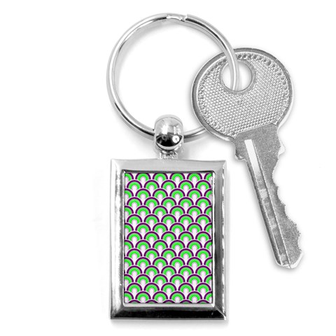 Retro Key Chain (Rectangle) from ArtsNow.com Front