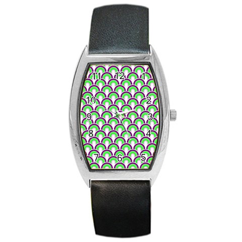 Retro Tonneau Leather Watch from ArtsNow.com Front