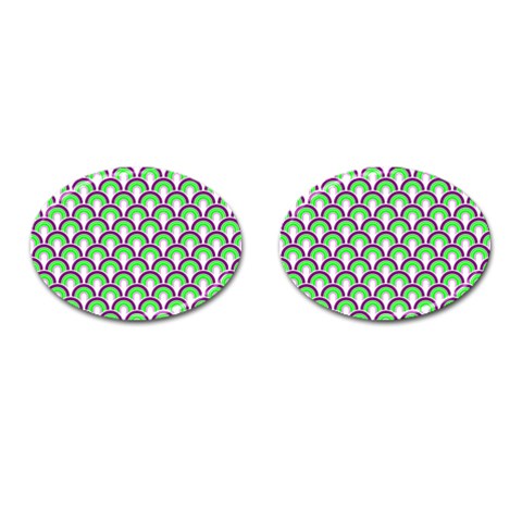 Retro Cufflinks (Oval) from ArtsNow.com Front(Pair)