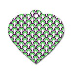 Retro Dog Tag Heart (One Sided) 