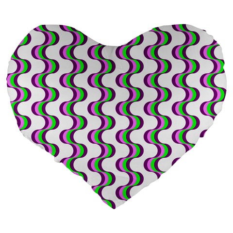 Retro 19  Premium Heart Shape Cushion from ArtsNow.com Back