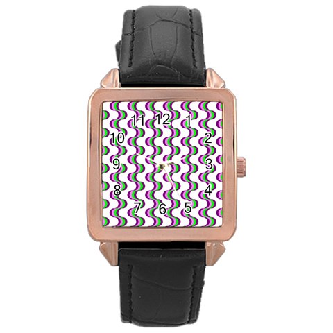 Retro Rose Gold Leather Watch  from ArtsNow.com Front