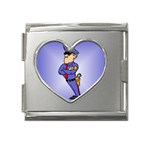 3-270752-0-1-1 Mega Link Heart Italian Charm (18mm)