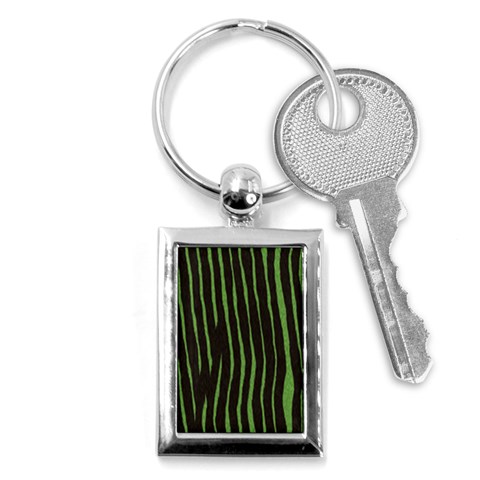 Zebra Key Chain (Rectangle) from ArtsNow.com Front