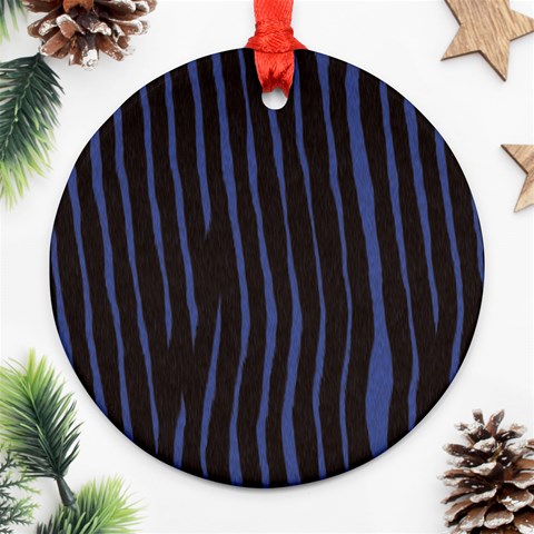 Zebra Ornament (Round) from ArtsNow.com Front