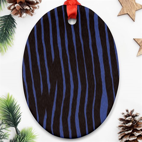 Zebra Ornament (Oval) from ArtsNow.com Front