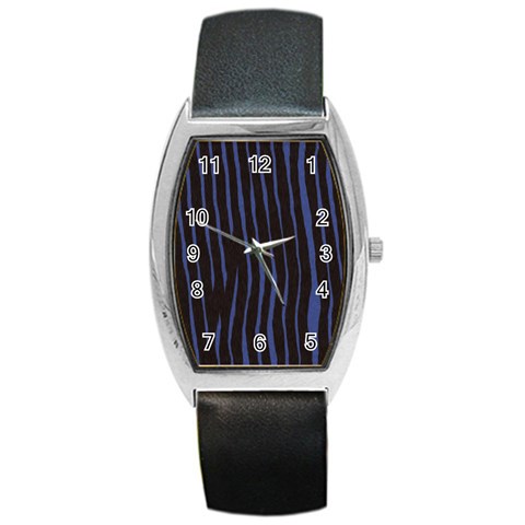 Zebra Barrel Style Metal Watch from ArtsNow.com Front