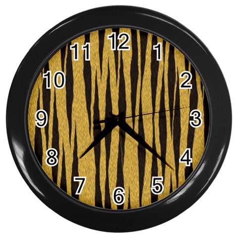 Tiger Wall Clock (Black) from ArtsNow.com Front