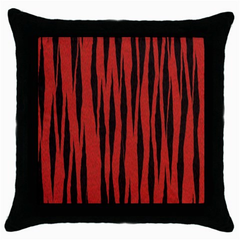 Tiger Throw Pillow Case (Black) from ArtsNow.com Front