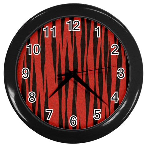 Tiger Wall Clock (Black) from ArtsNow.com Front