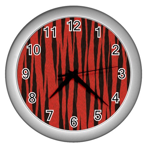 Tiger Wall Clock (Silver) from ArtsNow.com Front