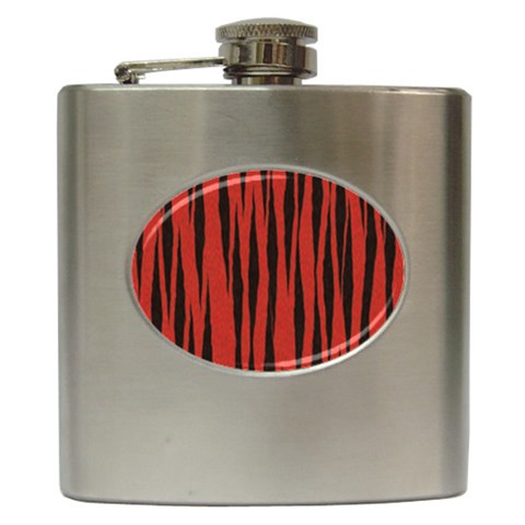 Tiger Hip Flask (6 oz) from ArtsNow.com Front