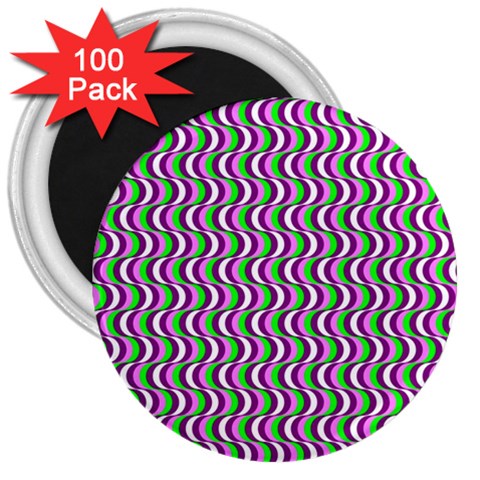 Pattern 3  Button Magnet (100 pack) from ArtsNow.com Front