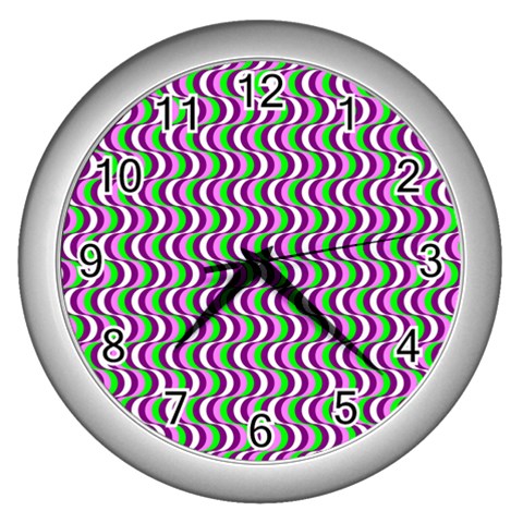 Pattern Wall Clock (Silver) from ArtsNow.com Front