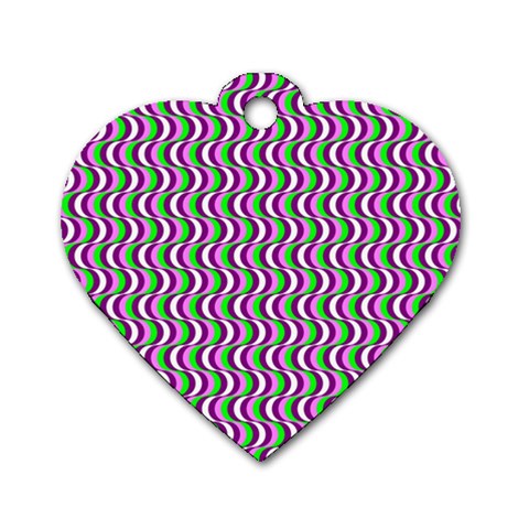 Pattern Dog Tag Heart (One Sided)  from ArtsNow.com Front