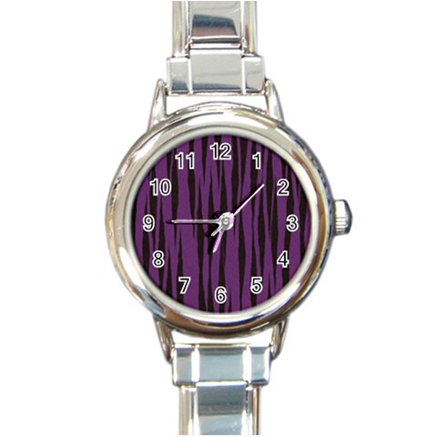 Tiger Round Italian Charm Watch from ArtsNow.com Front