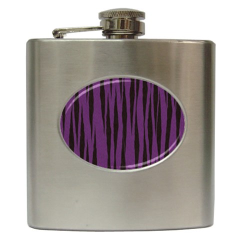 Tiger Hip Flask (6 oz) from ArtsNow.com Front