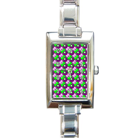 Pattern Rectangular Italian Charm Watch from ArtsNow.com Front