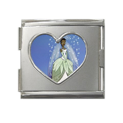 blackprincess Mega Link Heart Italian Charm (18mm) from ArtsNow.com Front