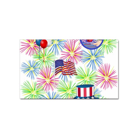 Patriot Fireworks Sticker (Rectangle) from ArtsNow.com Front