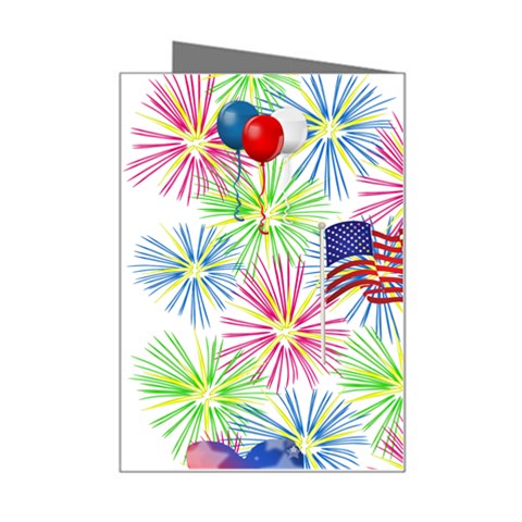 Patriot Fireworks Mini Greeting Card from ArtsNow.com Right