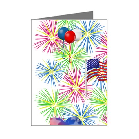 Patriot Fireworks Mini Greeting Card (8 Pack) from ArtsNow.com Right