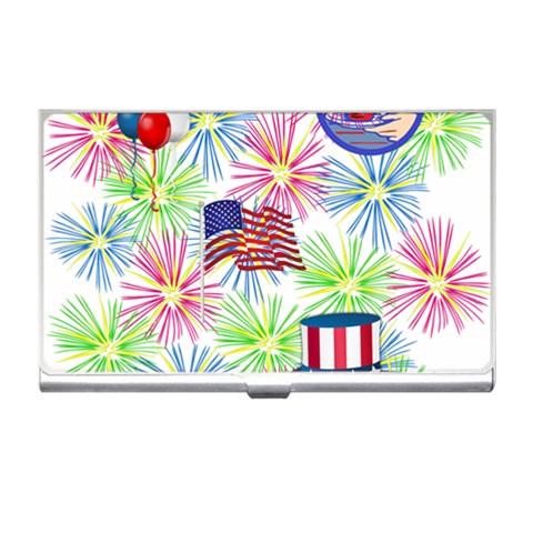 Patriot Fireworks Business Card Holder from ArtsNow.com Front