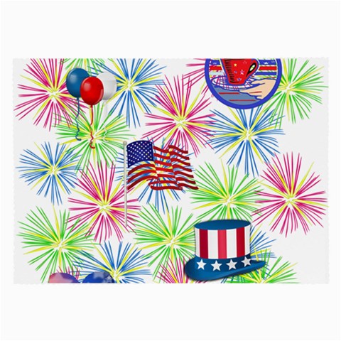 Patriot Fireworks Glasses Cloth (Large, Two Sided) from ArtsNow.com Back