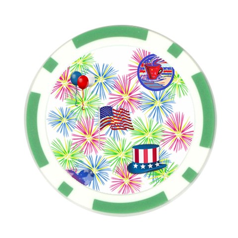 Patriot Fireworks Poker Chip from ArtsNow.com Front