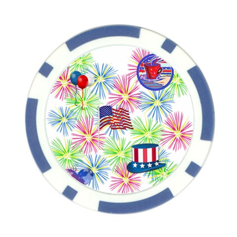 Patriot Fireworks Poker Chip from ArtsNow.com Front