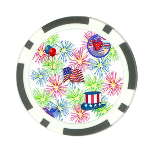 Patriot Fireworks Poker Chip from ArtsNow.com Back