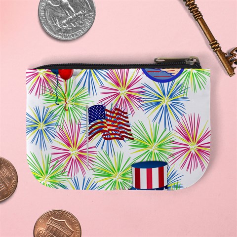 Patriot Fireworks Coin Change Purse from ArtsNow.com Back