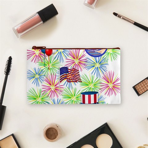 Patriot Fireworks Cosmetic Bag (Small) from ArtsNow.com Front