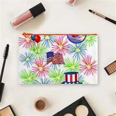 Patriot Fireworks Cosmetic Bag (Medium) from ArtsNow.com Front