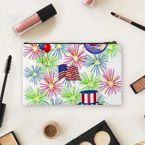 Patriot Fireworks Cosmetic Bag (Medium) from ArtsNow.com Back