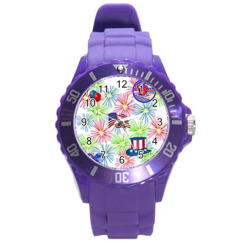 Patriot Fireworks Plastic Sport Watch (Large) from ArtsNow.com Front