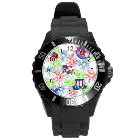 Patriot Fireworks Plastic Sport Watch (Large) from ArtsNow.com Front