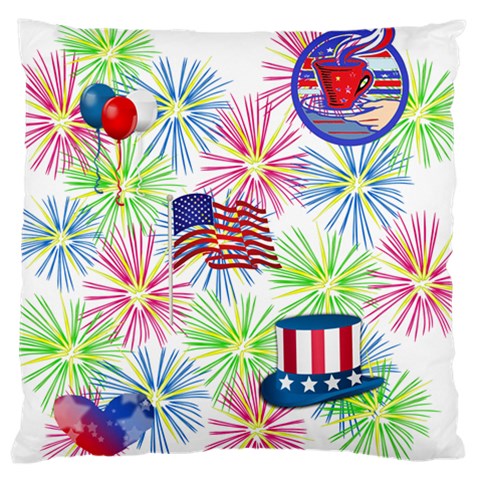 Patriot Fireworks Large Cushion Case (Two Sided)  from ArtsNow.com Back