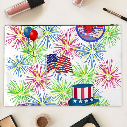 Patriot Fireworks Cosmetic Bag (XXL) from ArtsNow.com Back