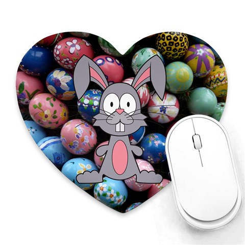 Easter Egg Bunny Treasure Mouse Pad (Heart) from ArtsNow.com Front