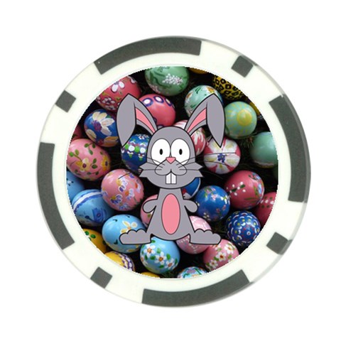 Easter Egg Bunny Treasure Poker Chip from ArtsNow.com Front