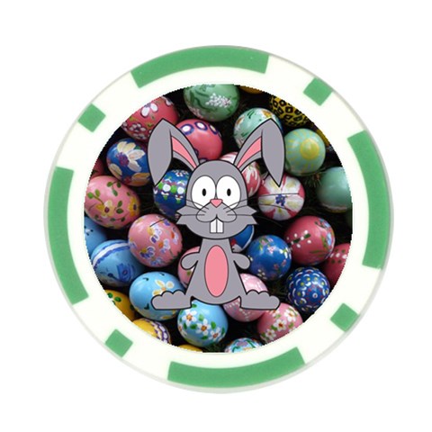 Easter Egg Bunny Treasure Poker Chip from ArtsNow.com Front