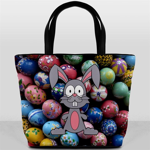 Easter Egg Bunny Treasure Bucket Handbag from ArtsNow.com Front