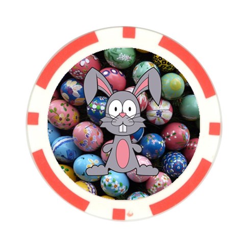 Easter Egg Bunny Treasure Poker Chip (10 Pack) from ArtsNow.com Front