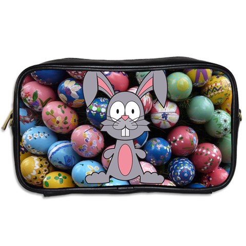 Easter Egg Bunny Treasure Travel Toiletry Bag (Two Sides) from ArtsNow.com Back