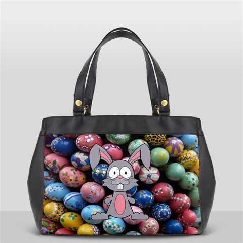 Easter Egg Bunny Treasure Oversize Office Handbag (Two Sides) from ArtsNow.com Back